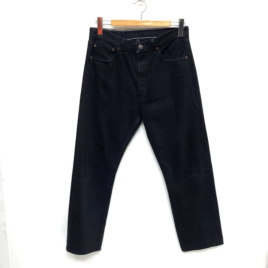 Levi's リーバイス デニム パンツ ジーンズ 501 ブラック系 USA製 W33 ボタン裏553 ボタンフライ 90s 00s OLD 古着 後染め拍卖