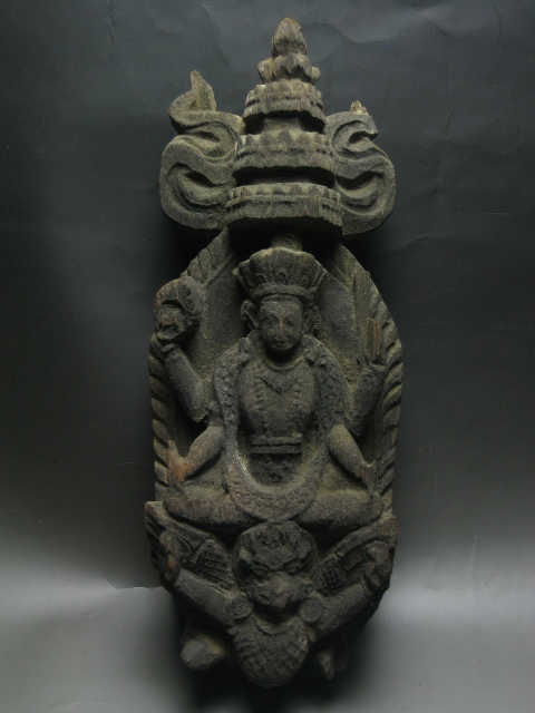 ◎●ヴィシュヌ神像 ビシュヌ 寺院建築 木製 ヒンドゥー教 K27 ヒンズー教拍卖