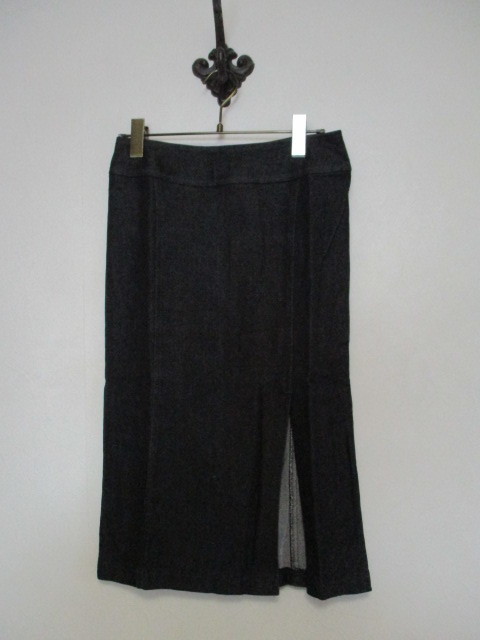 INDIVI インディヴィ 黒膝下丈タイトスカート(USED)92723拍卖