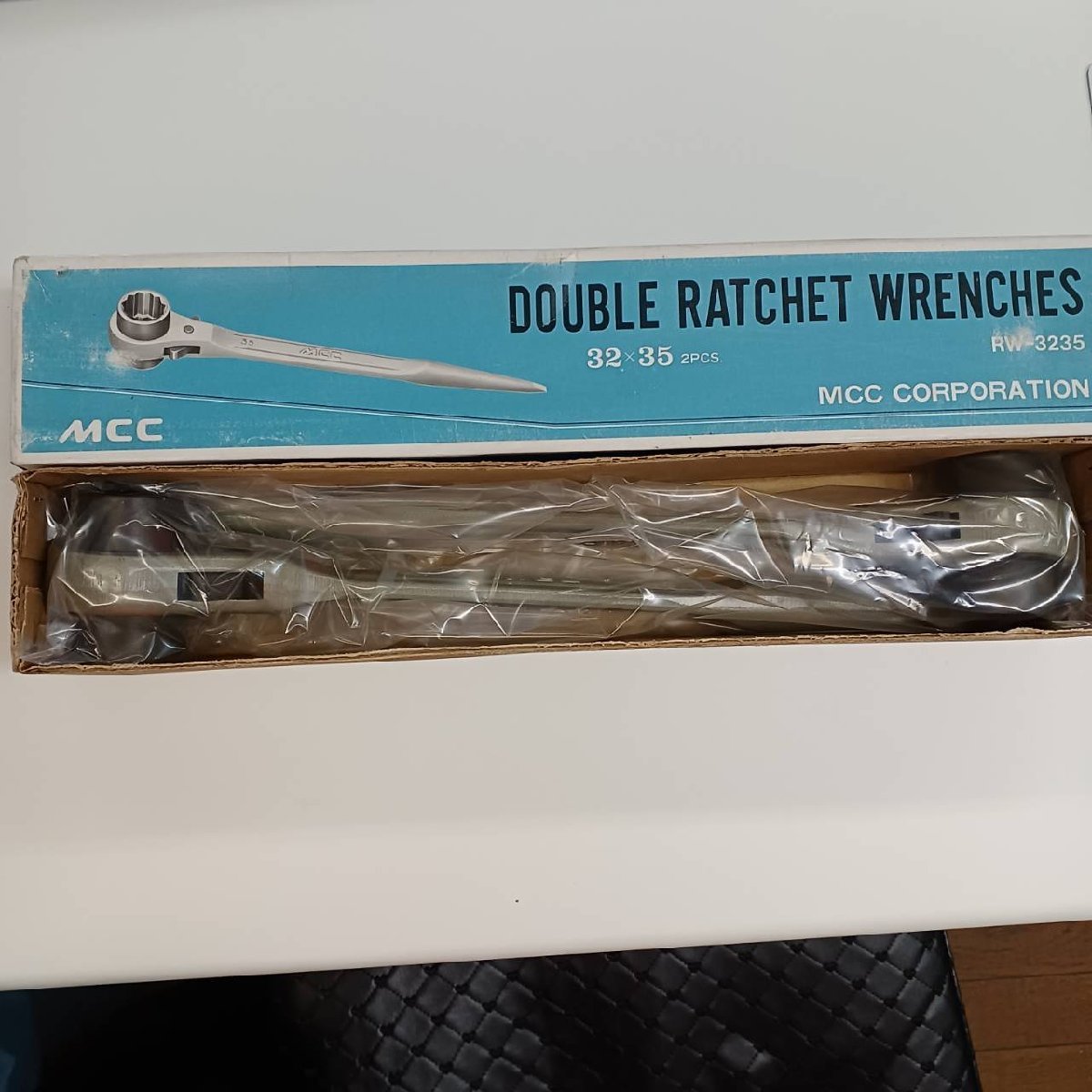 新品 シノ付両口ラチェットレンチ RW-3235 MCC 32×35 2PCS B-4拍卖