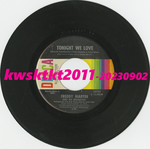 25723★Freddy Martin & his Orchestra Tonight We Love/Bumble Boogie拍卖