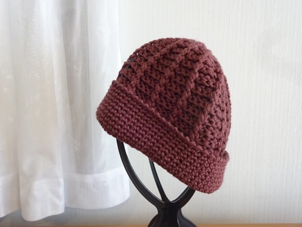 ◆ スキーC.O. ◆レディース・婦人用 編み込みニット帽 紫色 ニット帽 サイズ56cm〜59cm キャップ 帽子 ウール使用拍卖