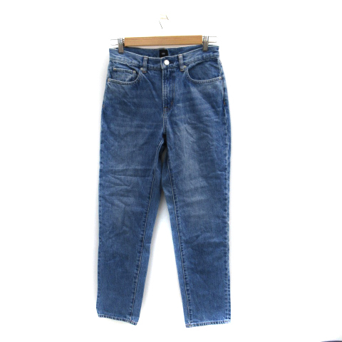 ゾゾ ZOZO デニムパンツ ジーンズ テーパード ロング丈 ウォッシュ加工 77 青 ブルー /SM33 レディース拍卖