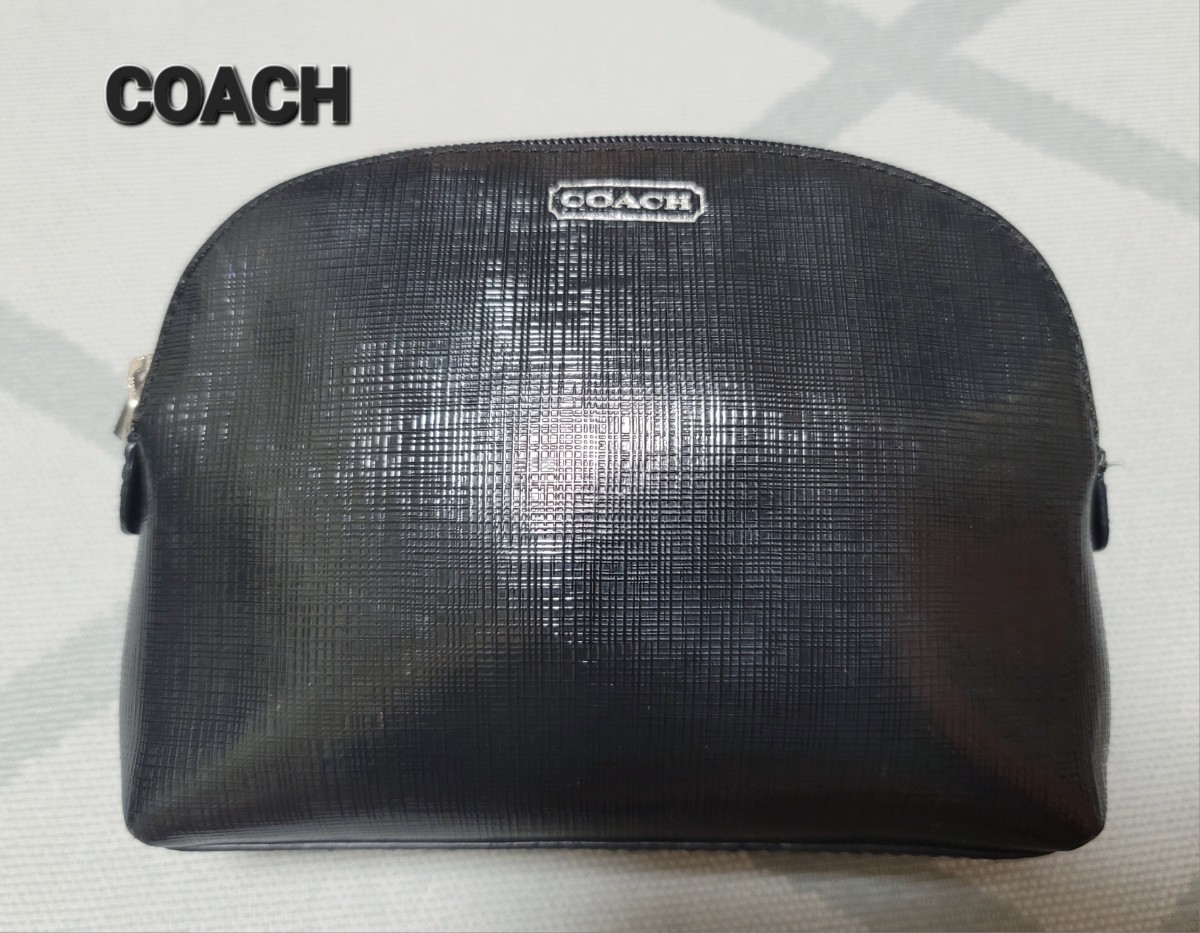 【COACH】コーチ ポーチ ブラック メイクポーチ コスメ拍卖