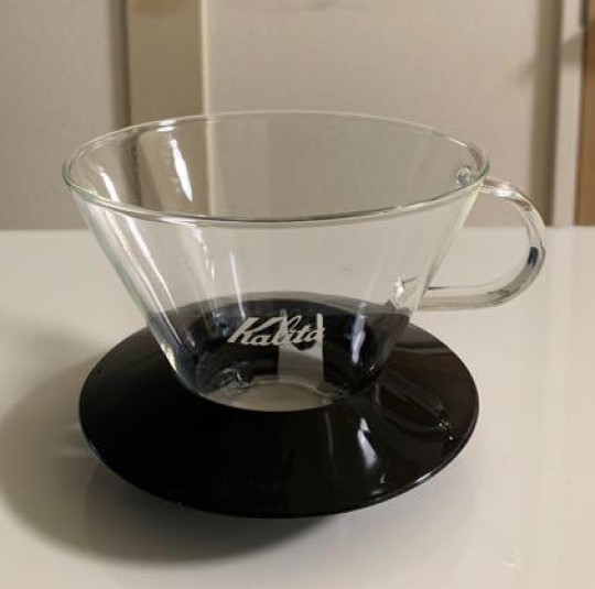 カリタ コーヒー 耐熱ガラスドリッパー185【2~4人用】ウェーブシリーズ 新品 ブラック Kalita #05039 未使用品拍卖