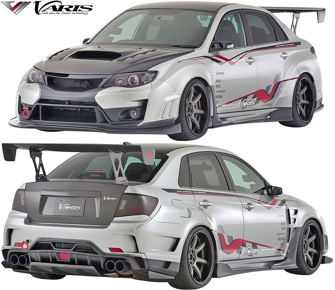 【M's】SUBARU IMPREZA WRX STI GVB/GVF (2007y-2014y) VARIS Ver.2 ワイドボディ エアロキット 5点 CARBON+FRP バリス パーツ VASU-182拍卖
