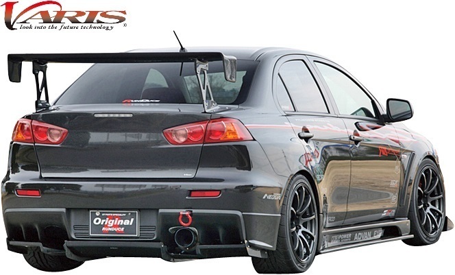 【M’s】ミツビシ ランエボ10 ランエボX (2007y-2015y) VARIS コラボレーション リアディフューザー カーボン バリス エアロ VAMI-135拍卖