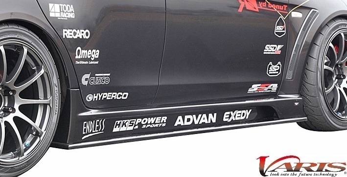 【M’s】ランエボ10 / ランエボX (2007y-2015y) VARIS コラボレーション サイドスカート 左右 FRP バリス エアロ ランサー VOMI-004拍卖