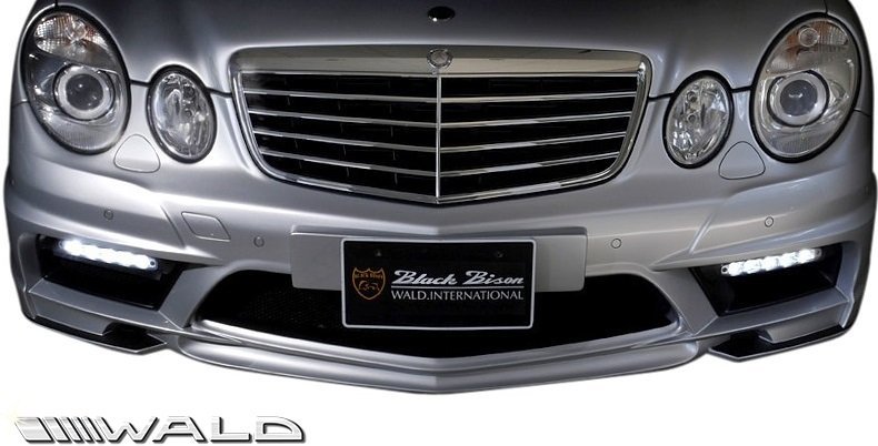 【M’s】 W211 ベンツ Eクラス セダン (2002-2009) WALD BLACK BISON フロントバンパースポイラー (LEDバージョン) ヴァルド エアロ パーツ拍卖