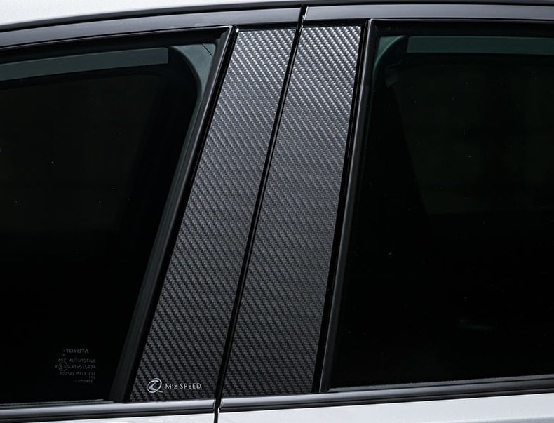 【M’s】 60系 プリウス (2023.1-) M'z SPEED GLMRS LINE ピラーパネル 4P カーボン柄ブラック AES エムズスピード エアロ 外装 1393-9140拍卖