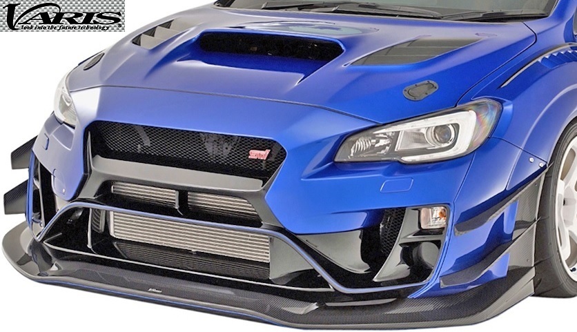 【M's】WRX STI/S4 (VAB) VARIS ワイド用 フロントバンパーVer.2(FRP) + フロントリップ(CARBON) バリス エアロ スバル SUBARU VASU216C拍卖