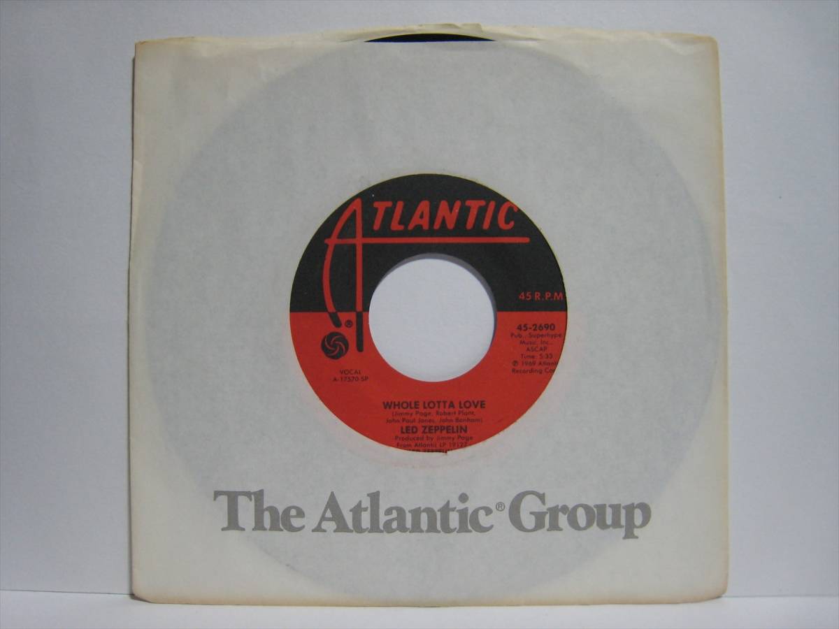 【7”】 LED ZEPPELIN / WHOLE LOTTA LOVE US盤 MONO レッド・ツェッペリン 胸いっぱいの愛を拍卖