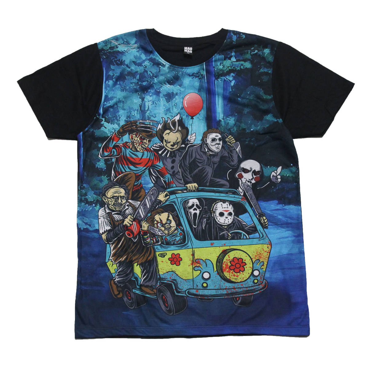 ホラー映画 キャラクター チャッキー ジェイソン フレディ ストリート系 デザインTシャツ おもしろTシャツ メンズ 半袖★tsr0583-blk-l拍卖