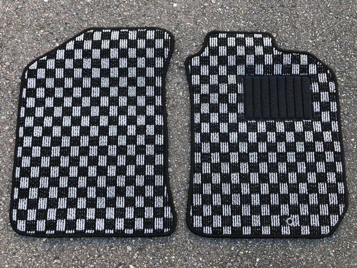 ■送料無料■ダイハツ コペン L880K チェックグレー フロアマット カーマット 日本産 新品(年式:H15年12月~H19年12月)拍卖