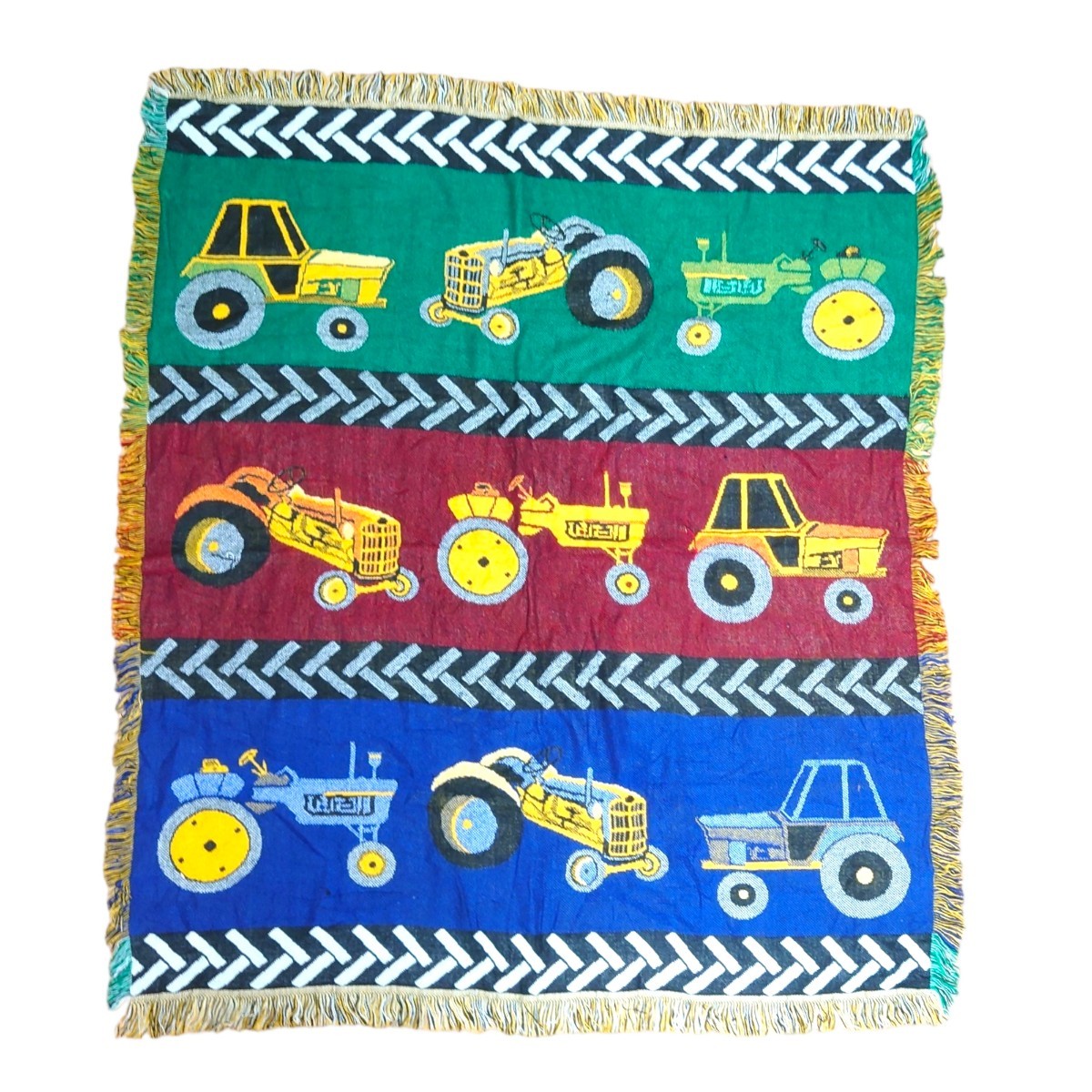 vintage ラグ カーペット マルチカバー 、マルチカラー、トラクター102拍卖