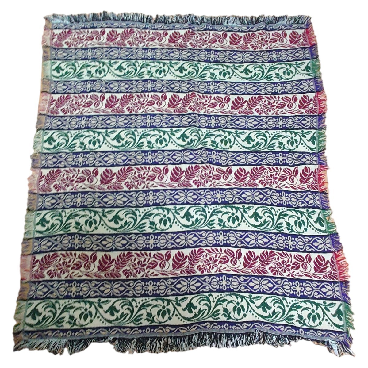 vintage ラグ カーペット マルチカバー、マルチカラー、花柄、総柄 112拍卖