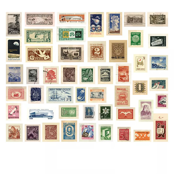 100枚 シール アメリカン おしゃれ アンティーク ビンテージ デコステッカー アンティーク調 コラージュ レトロ 1070-4拍卖