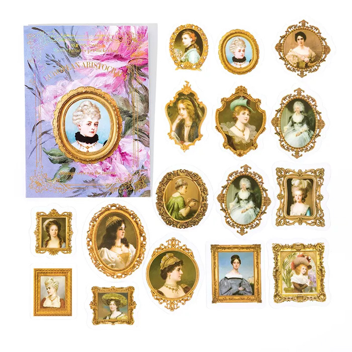 30枚 シール 女性 おしゃれ アンティーク ビンテージ デコステッカー アンティーク調 コラージュ レトロ 1052-4拍卖