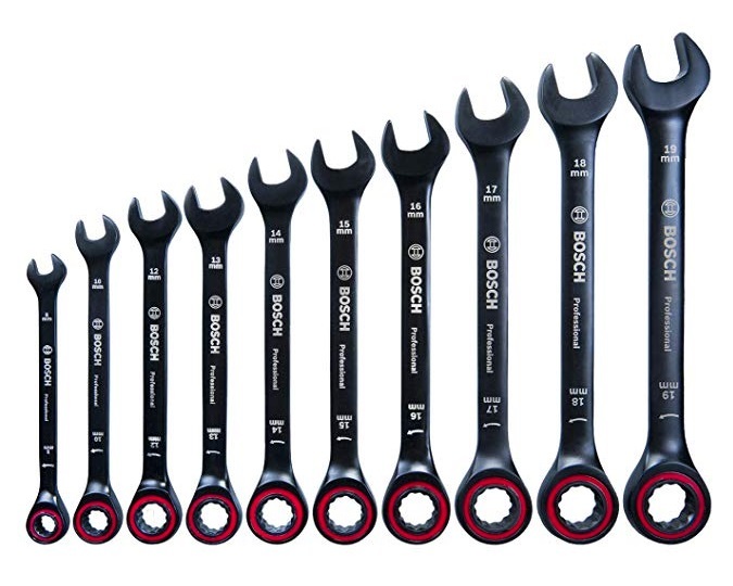 (ボッシュ) コンビネーションスパナ10サイズセット 1600A016BU サイズ8/10/12/13/14/15/16/17/18/19mm ギアレスタイプ BOSCH拍卖