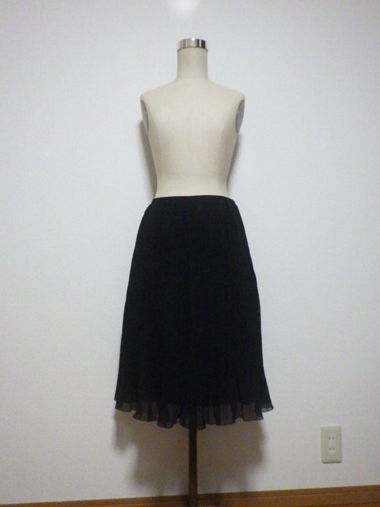 TOKYO IGIN 膝下丈 シフォン プリーツ スカート 463拍卖