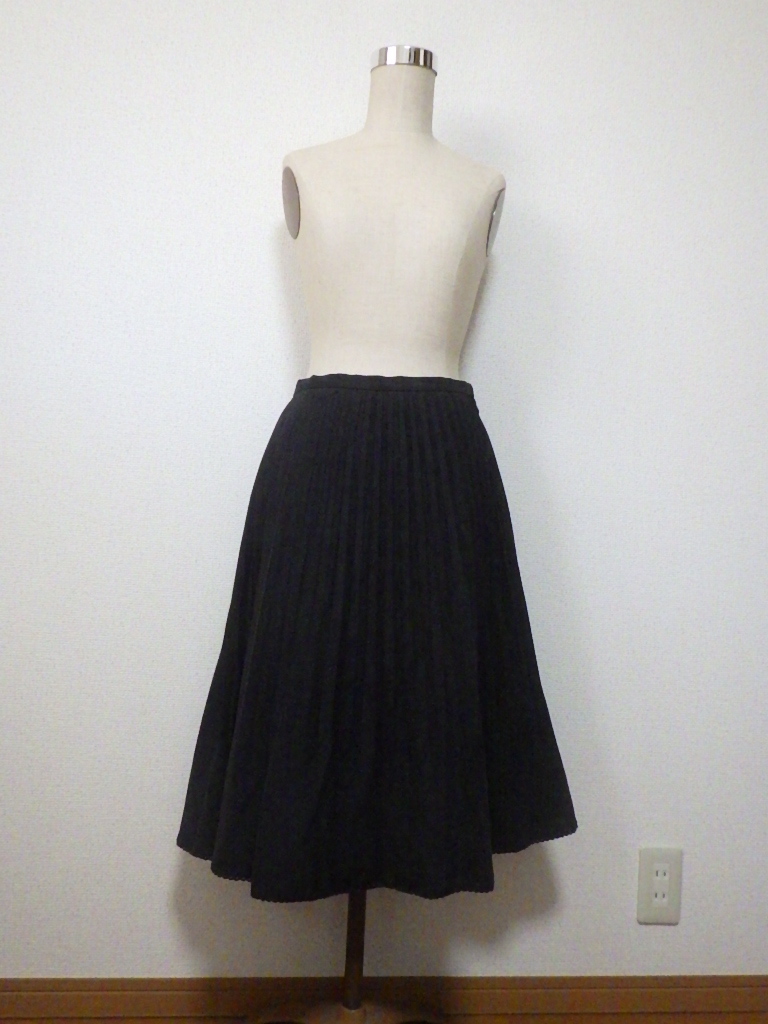 CINEMA CLUB ミモレ丈 消しプリーツ スカート 532拍卖