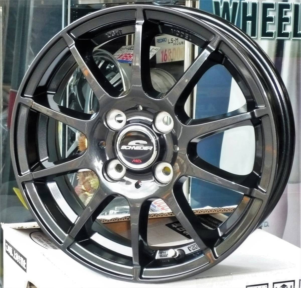 税込! LA650S/LA660S系 タント、タントカスタム用 軽量ホイール 「シュナイダーSTAG」 新品1台分拍卖