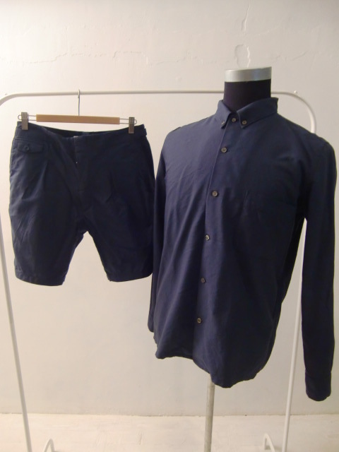 送料無料 新品未使用 ユニクロ ルメール セットアップ オックスフォード シャツ ショート ハーフ パンツ UNIQLO LEMAIRE 元HERMES ルメール拍卖