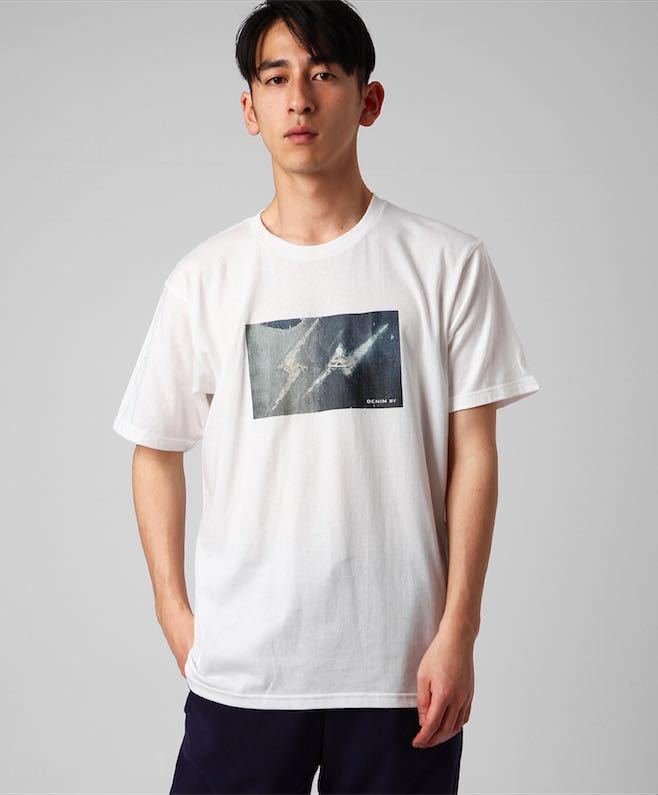 新品未使用VFC1077サイズM日本製Made in Japan【DENIM BY VANQUISH & FRAGMENT Denim Photo T-shirtホワイト】紳士クルーネック半袖Tシャツ拍卖