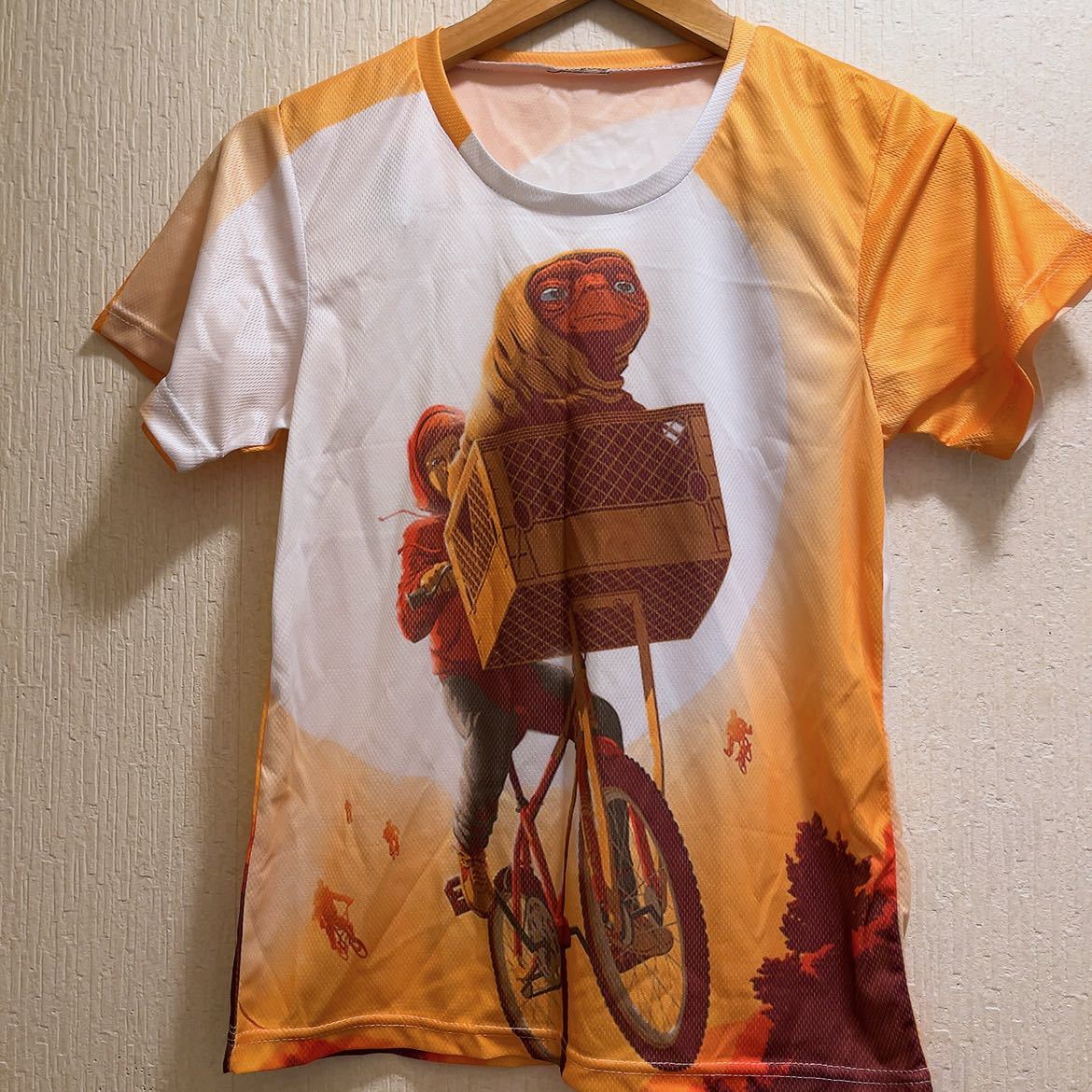 新品★ホワイト&イエロー★ET★スピルバーグ★Tシャツ★ユニセックス★M拍卖