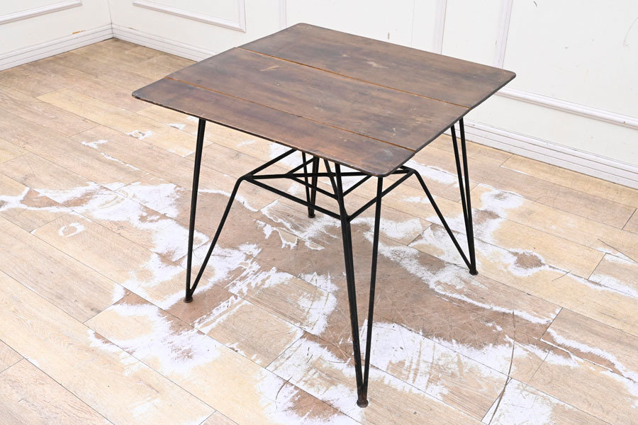 II10 アンティーク レトロ アイアンテーブル ダイニングテーブル 食卓机 オブジェ台 ランプテーブル 店舗什器拍卖