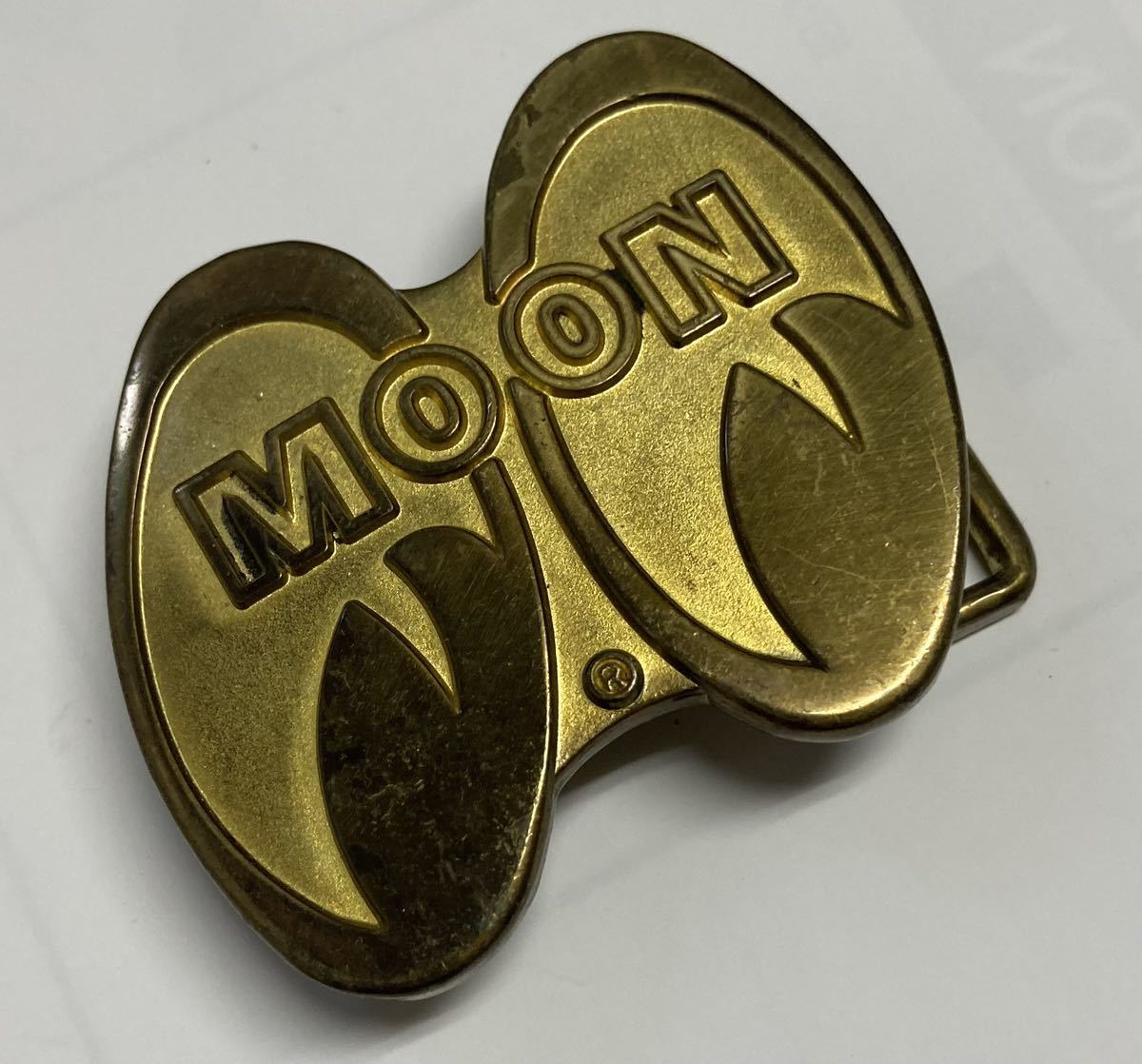 レア! 希少!ムーンアイズ バックル!ゴールド!真鍮製!?エンブレム!ビレット ホットロッド US jdm usdm 旧車 ラットフィンク ボイド拍卖