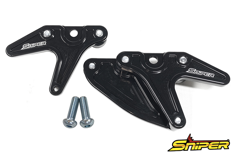 GSX-R125 NINJA250/400 Z250/400 レーシングスタンドフック黒 スプロケットガード付 タイプA 汎用 穴径8mm SNIPER スナイパー SP0091BK拍卖