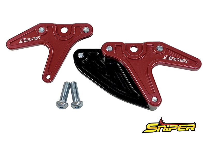 GSX-R125 NINJA250/400 Z250/400 レーシングスタンドフック赤 スプロケットガード付 タイプA 汎用 穴径8mm SNIPER スナイパー SP0091R拍卖