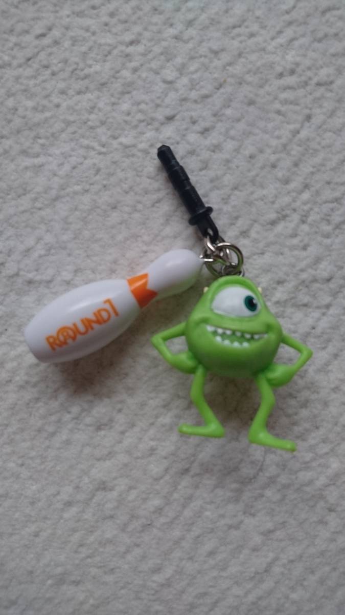 ★新品 ROUND1 ディズニーキャラクターストラッピン イヤホンジャック マイク ラウンドワン ディズニー Disney拍卖