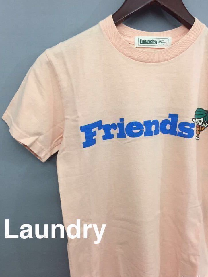 ランドリー 半袖プリントTシャツ バックプリント ロゴ メンズ SSサイズ Laundry ♪□拍卖