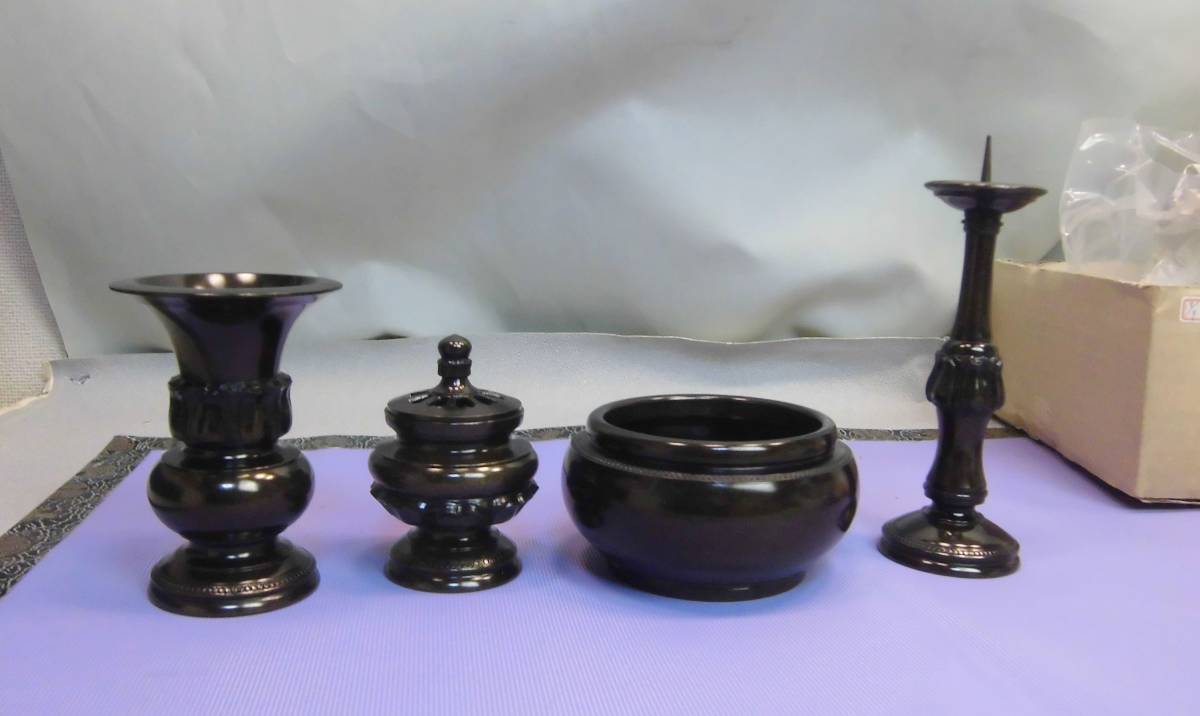 蓮珠型 四具足 35 都色 前35(高岡仏具) 拍卖