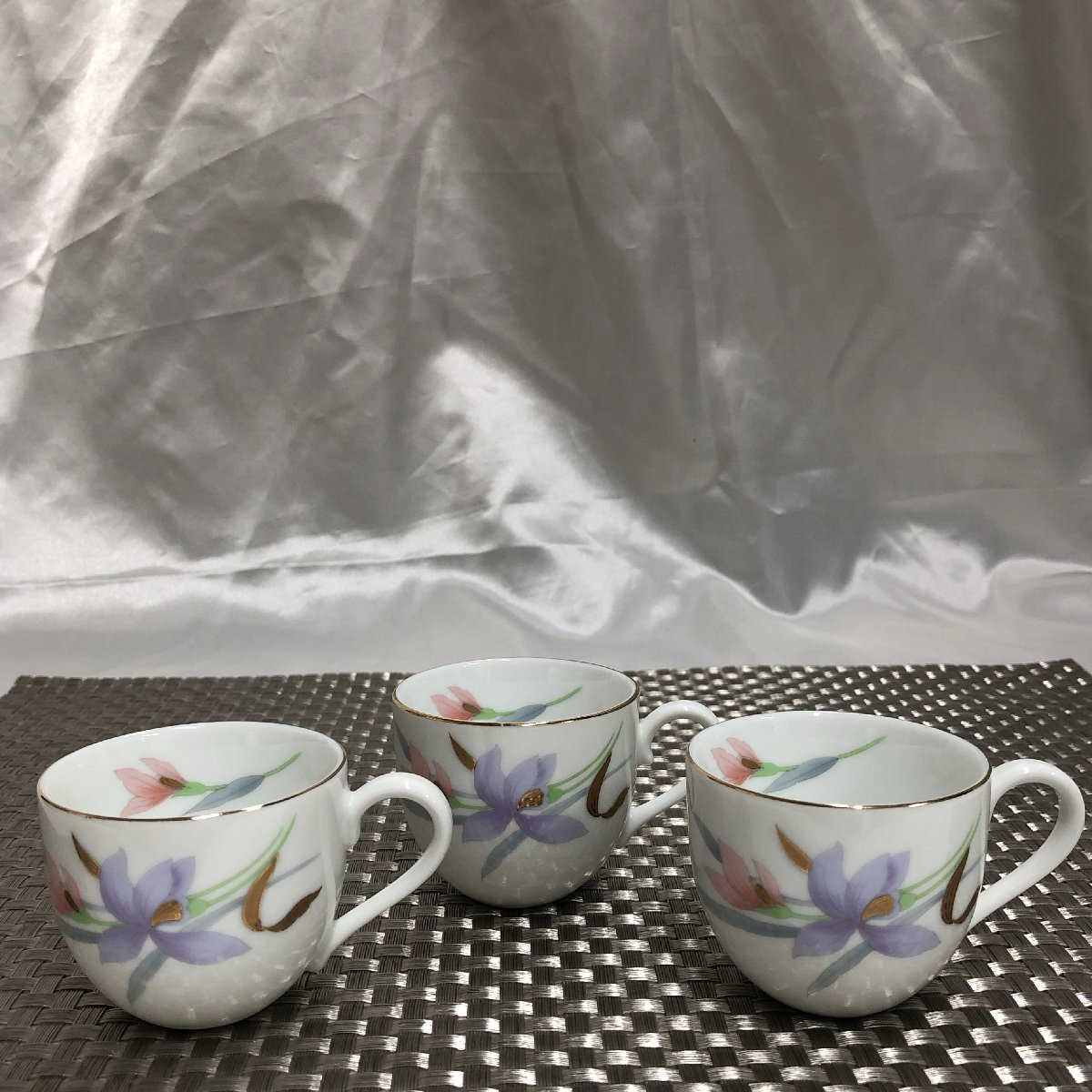【現状品/インボイス登録店/KU】祥鳳 コーヒーカップ デミカップ 茶器 径約6cm 3個セット MZ0923拍卖