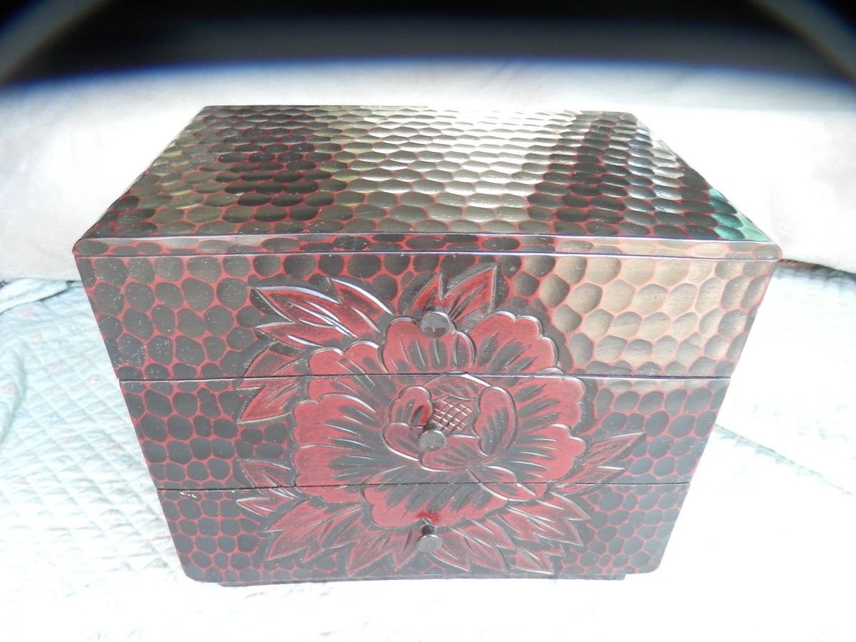 木製 小物入れ 3段引き出し棚 中古品拍卖