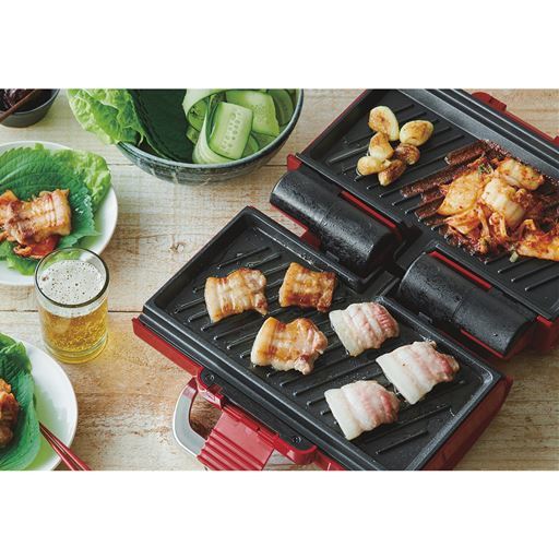 未使用 レコルト 2ウェイグリル アメット RWG-1 レッド プレスグリル ホットプレート拍卖