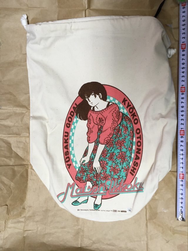 正規品 movic 紐付き 巾着 バッグ めぞん一刻 布 エコ トート 高橋留美子 音無響子 Maison Ikkoku KYOKO OTONASHI drawstring bag purse拍卖