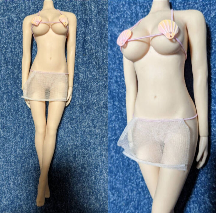 1/6ドール用 TBLeague ファイセンS07 薄いピンク 貝殻ビキニ 透け素材 スィームウェア 前垂れ拍卖