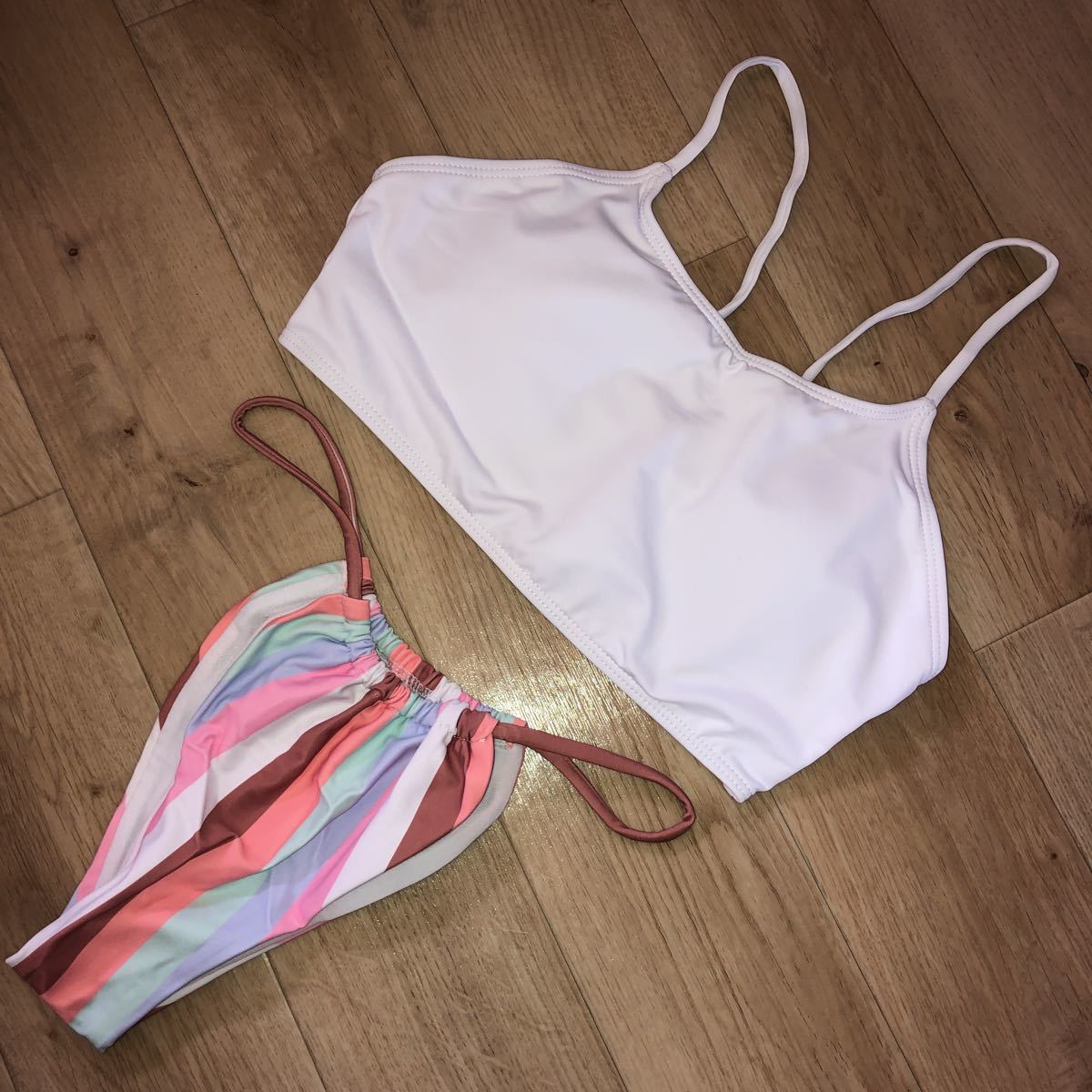 ブラジリアン ビキニ S 水着 ホワイト 白 フェミニンカラー 新品 海外 インポート拍卖