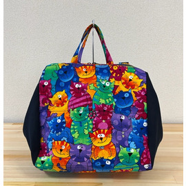 猫柄の3wayバック ★日本の縫製家:Kei工房の作品★拍卖