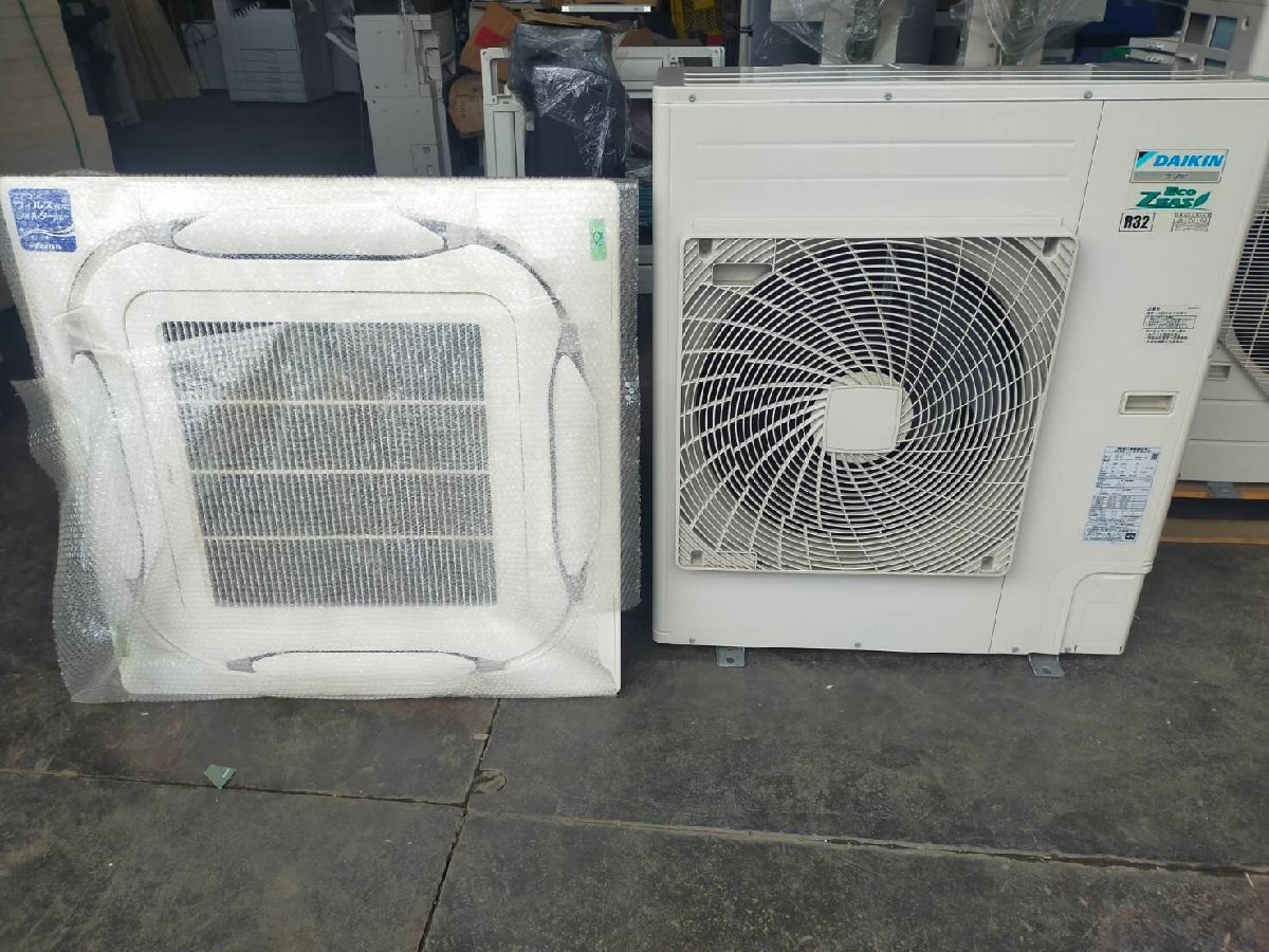 ■ ダイキンDAIKIN 2020年製!SZRC112BFZ 業務用エアコン EcoZEAS 天井カセット4方向 4馬力 三相200V リモコン取説付き【B0803Z8BH】拍卖