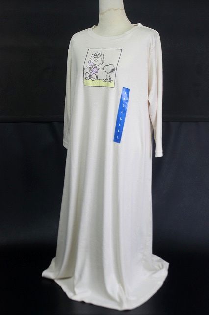 PEANUTS スヌーピー レ スリープウェア ルームウェア ベージュ サイズL★送料600円★拍卖