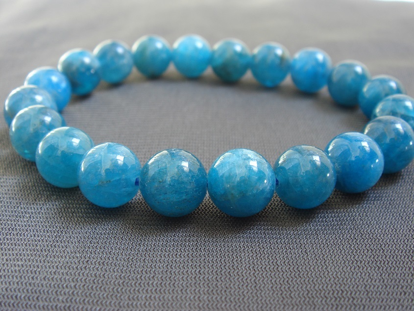 ☆極上品,超希少,超貴重,天然6A級アパタイトブレスレット10mm72拍卖