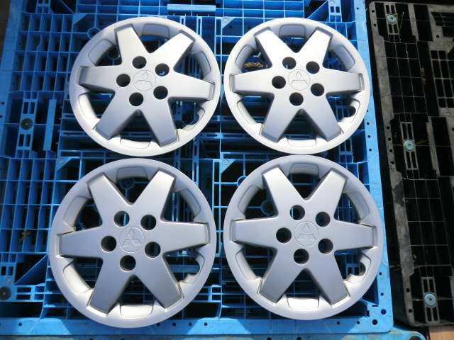 ミツビシ純正 15インチ用ホイールキャップ 4枚セット 管理YN-HC1105拍卖
