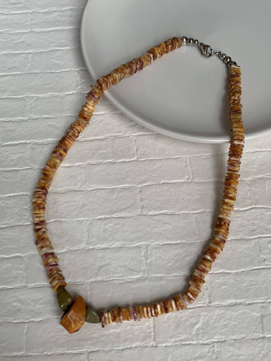 インディアンジュエリー サントドミンゴ ネックレス スパイニーオイスター ビーズネックレス サンゴ オレンジスパイニー ネイティブ拍卖