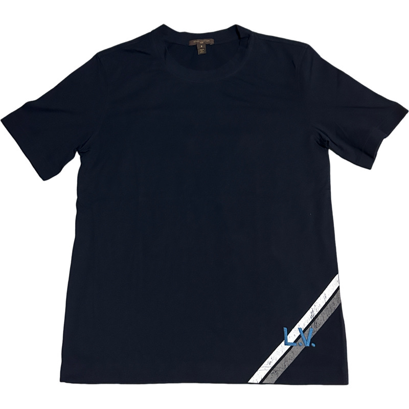 ルイヴィトン LOUIS VUITTON Tシャツ LV刺繍ロゴ Sサイズ 未使用 ブラック拍卖