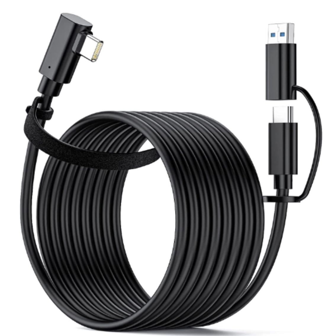 USB-C /Aケーブル PD対応60W/3A急速充電 5m・L型 4K@60Hz映像出力 USB3.2 Gen1標準拍卖